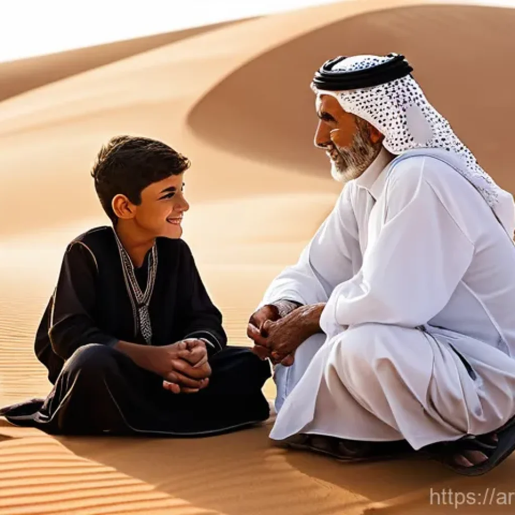 생태 지혜와 환경법의 관계 - **Prompt 1: Ancestral Desert Wisdom Shared**
    "A serene and evocative image portraying a wise, el...